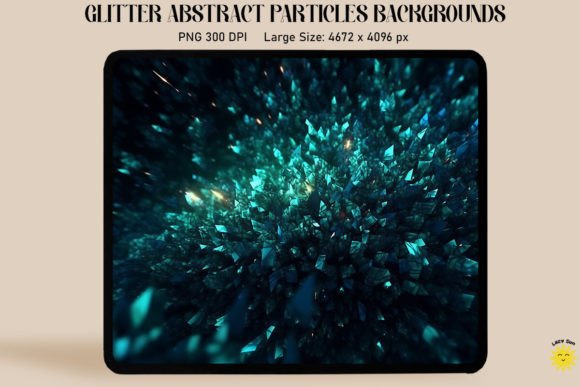 Abstract Cyan Particles Backgrounds: A Luminous Digital Design Asset
