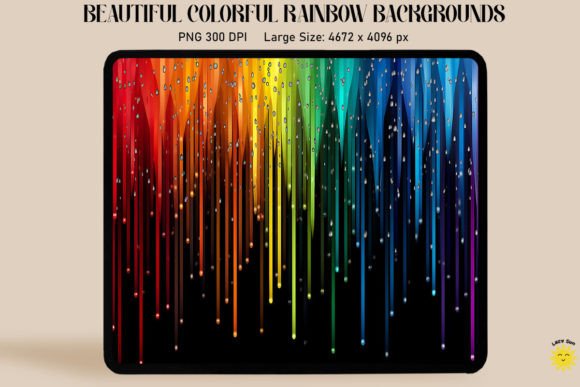 Colorful Rainbow Rain Backgrounds: A Burst of Energy for Your Projects