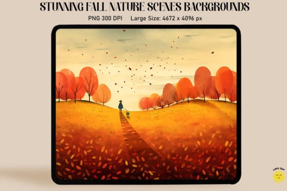Cozy Field in Autumn Backgrounds: A Design Asset Guide