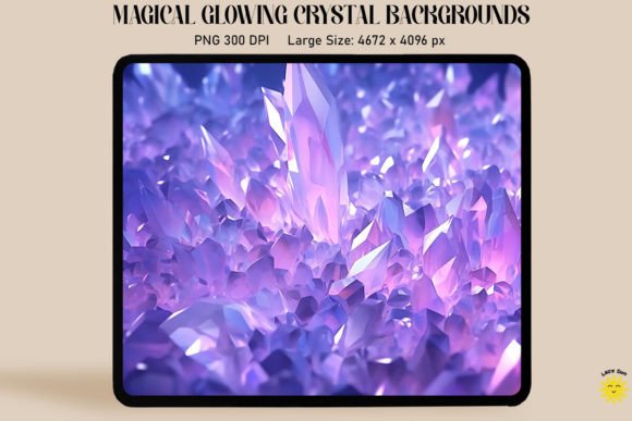 Enchant Your Projects with Glowing Lavender Crystal Backgrounds