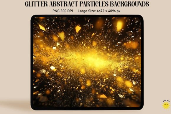 Illuminate Your Design Projects with Abstract Yellow Particles Backgrounds