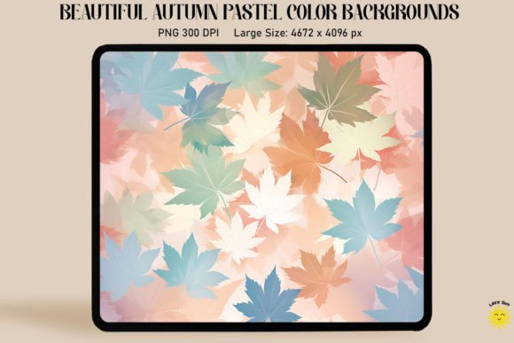 Maple Leaves Pastel Colors Backgrounds for Serene Design
