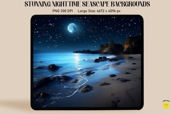 Midnight Oceanic Beauty: The Power of Nocturnal Seashore Scenes Backgrounds