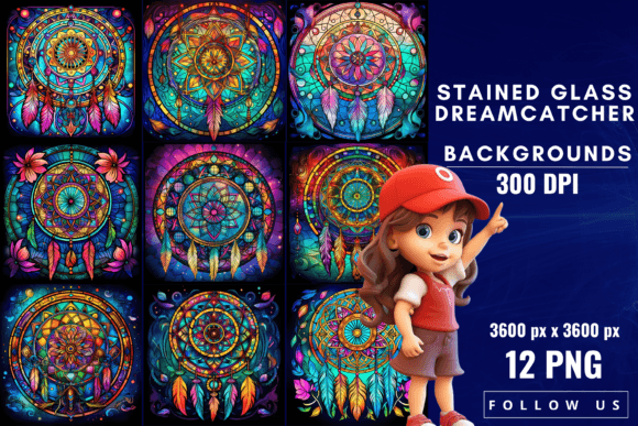 Stained Glass Dreamcatcher Backgrounds: A Designer's Guide
