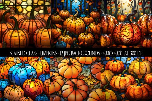 Stained Glass Pumpkin Backgrounds: A Creative Toolkit for Autumn Design