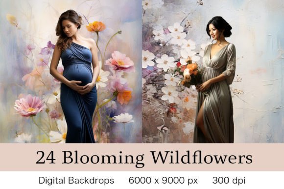 Transforming Projects with 24 Blooming Wildflowers Backgrounds