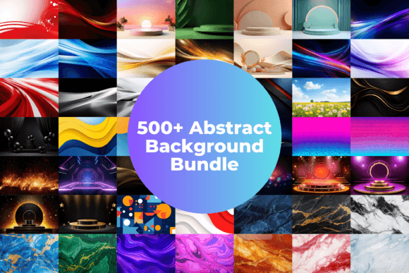 Unlock Creative Freedom with the + 500 Abstract Backgrounds Bundle